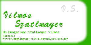 vilmos szatlmayer business card